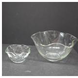 Glass Bowls with Scalloped Rims
