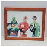 Framed DC Comic Book Character Print Green Lantern