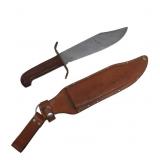 Hunting Knife With Leather Sheath