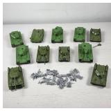 Green Military Tanks and Plastic Soldiers