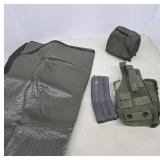Green Military Gear Set with Accessories