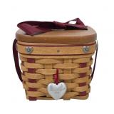 Longaberger Handwoven Basket With Lid