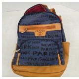 Faux Gucci Printed Backpack