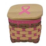 Longaberger Basket with Wooden Lid