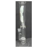 Glass Water Pipe with Decorative Accents