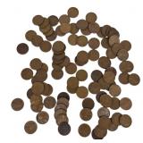 100 Wheat Pennies of Various Years