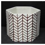 Hexagonal Italian Ceramic Vase