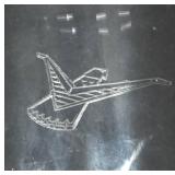 Glass With T-Bird Emblem
