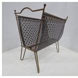 MCM Metal Mesh Brass Magazine Rack