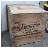 Wooden Farrington Manufacturing Crate