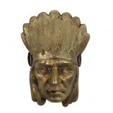 Gold-Toned Brass Indian Chief Clip