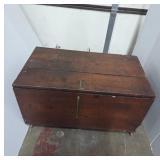 Wooden Storage Chest With Chain Lock