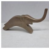 Brass Elephant Figurine in Arched Pose