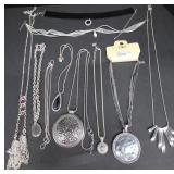 Silver-Tone Necklaces and Choker Lot