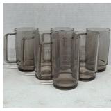 6 Tupperware Smoky Gray Mugs with Handle