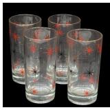 MCM Swanky Swigs with Starburst Design 4 Glasses