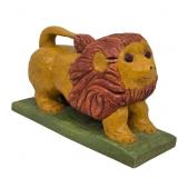 Carved Wood Lion by Russell Hotzman
