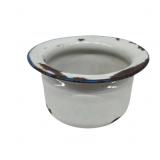 White Enamelware Container