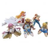 Anime-Inspired Female Figurines in Costume