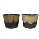 Japanese Brown Ceramic Planters