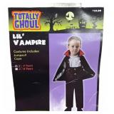 Totally Ghoul Lil' Vampire Toddler Costume New