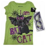 New Holiday Editions Bat Cat T-Shirt With Mask