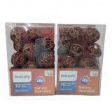 Philips LED Rattan Ball Lights Warm White
