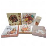 Thanksgiving Paper Napkins and Cups Assortment