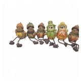 Bird Figurines Fall Theme Resin