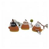 Hallmark Candy Corn Cat Halloween Ornaments