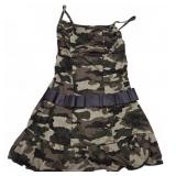 Army Cadet Camouflage Cotton Dress With Belt