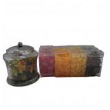 Harvest-Themed Table Scatter With Jar