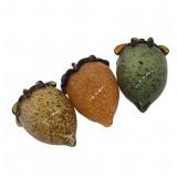 Blown Art Glass Decorative Acorns