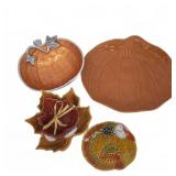 Fall Stoneware and Ceramic Serving Dishes Assorted