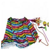 Used Colorful Serape Costume with Accessories