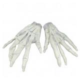 Used Pair of Skeleton Hand Costume Gloves