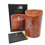 Luminara Mottled Orange Scented LED Candle