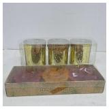Leaf-Shaped Floating Candles and Gold Votive Hold