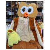 Adult Owl Mascot Costume with Head and Feet