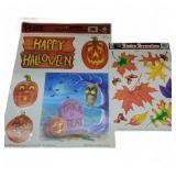 Halloween and Autumn Window Clings 1993