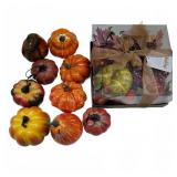 Artificial Pumpkins and Vase Filler Set