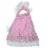 Pink Western Dog Poncho with Fringe