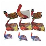 Thanksgiving Turkey Honeycomb Paper Decorations
