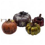 Ceramic and Mixed Media Decorative Pumpkins