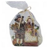 Pilgrim Couple Ceramic Lighted Decoration