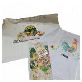 Cotton Kitchen Towels with Farm and Rooster Motifs