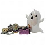 Halloween Decor Ceramic Ghost Figurines