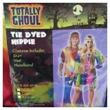 Totally Ghoul Tie Dyed Hippie Costume New