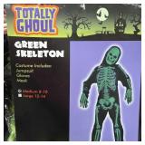Totally Ghoul Green Skeleton Costume Set New