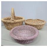 Woven Baskets With Handles and Lids
